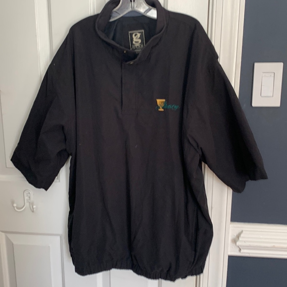 Men's size large black 3/4 sleeve Presidents Cup golf wind shirt